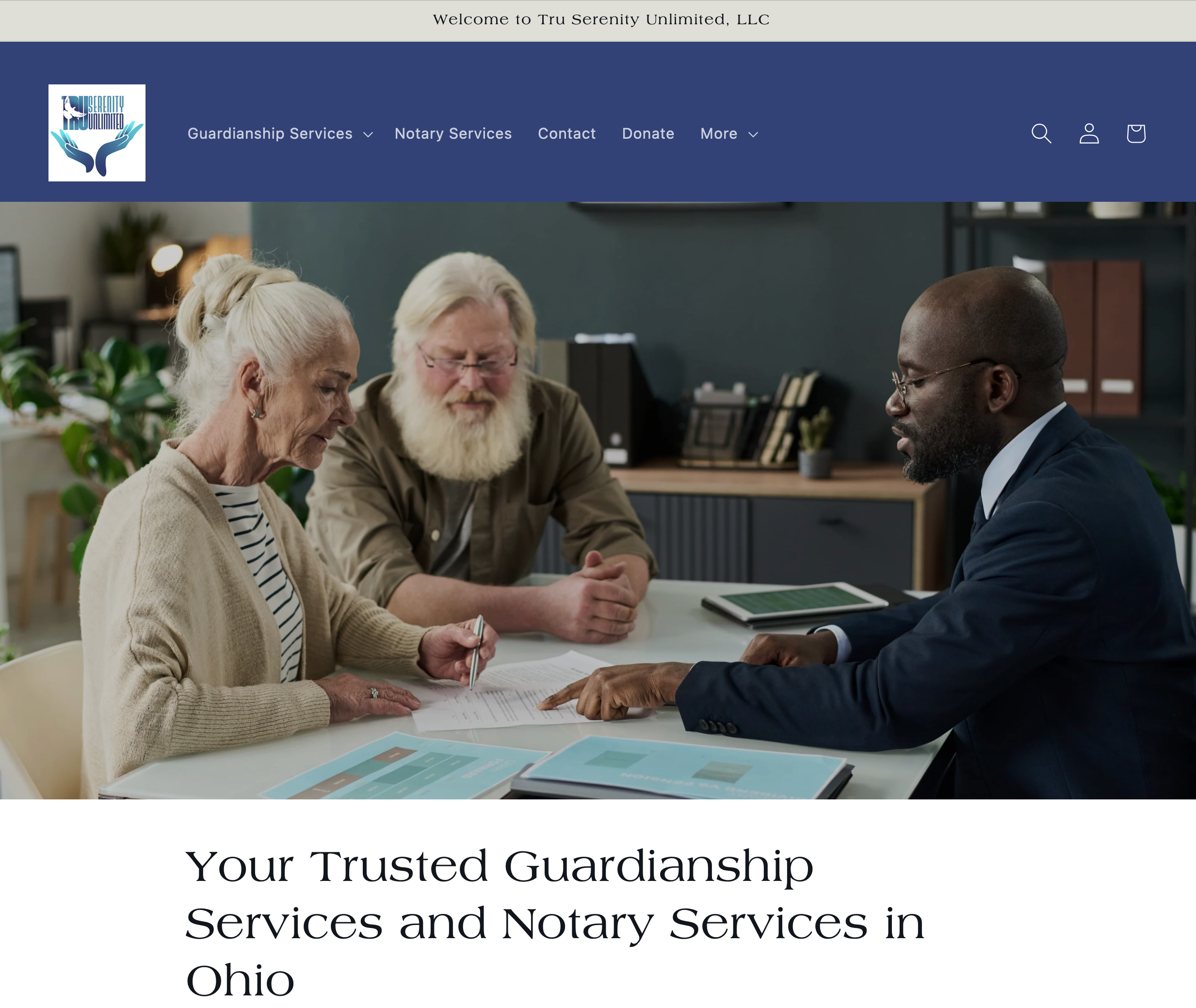 Tru Serenity Unlimited website