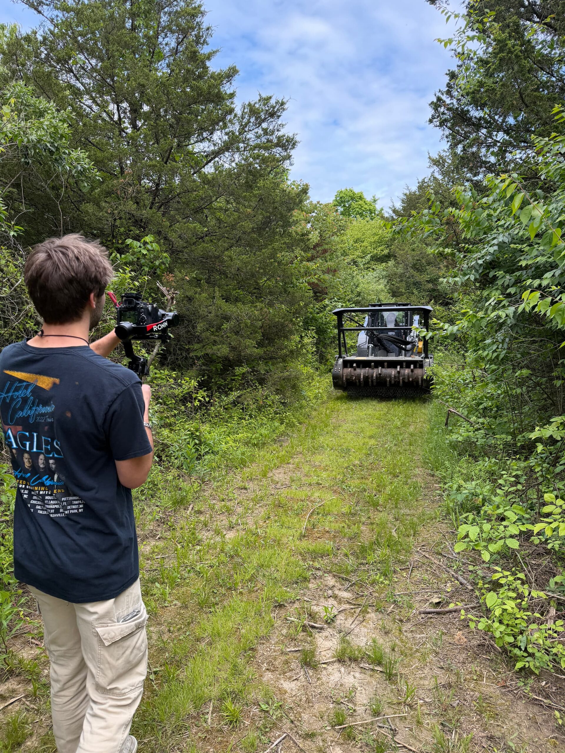 Land clearing job-site photography