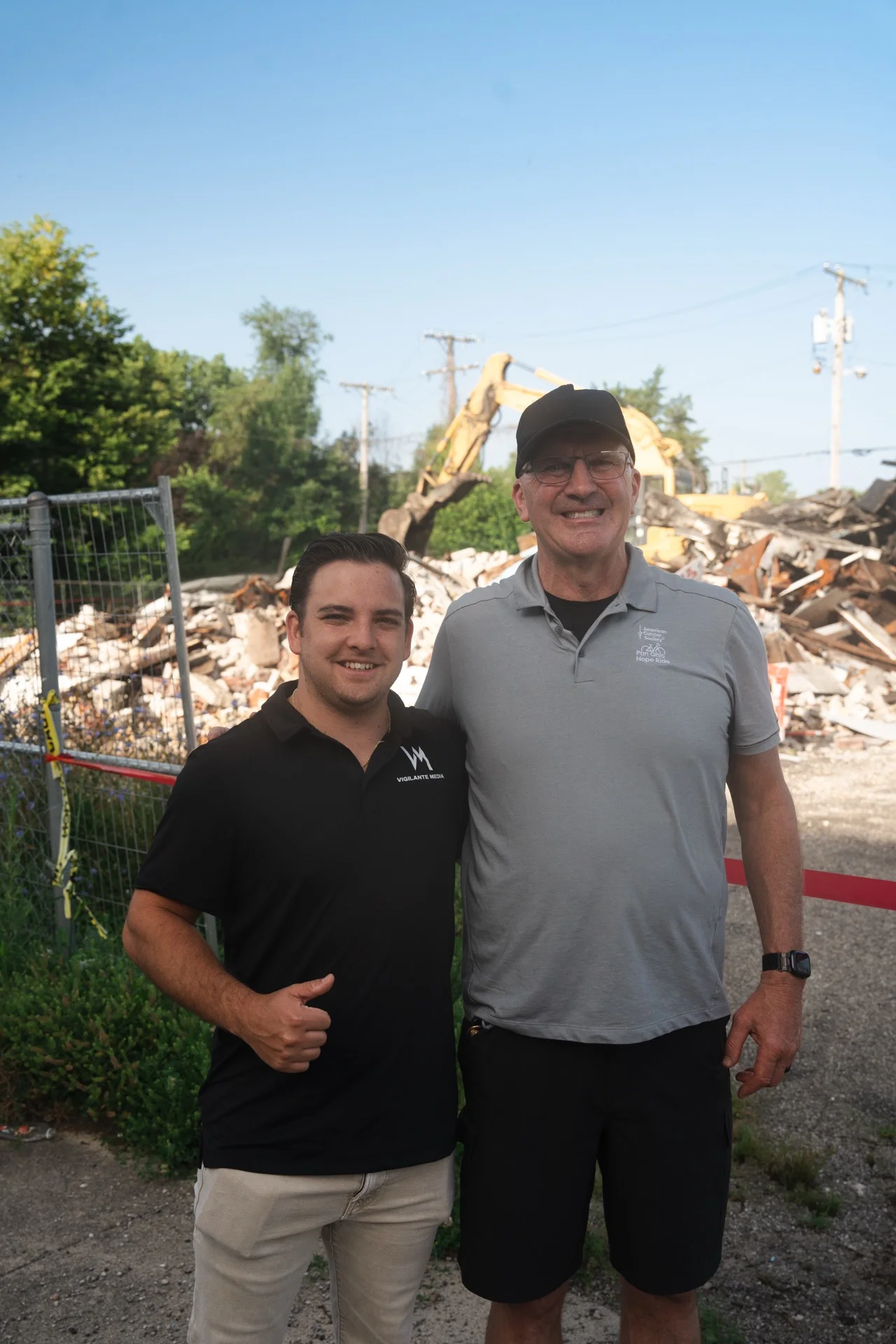 Vigilante Media team on-site with a client in the Dayton area