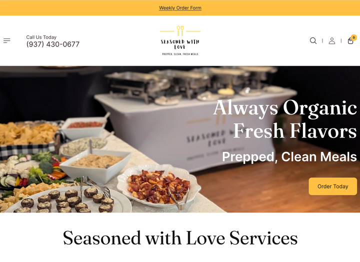 Seasoned with Love website by Vigilante Media